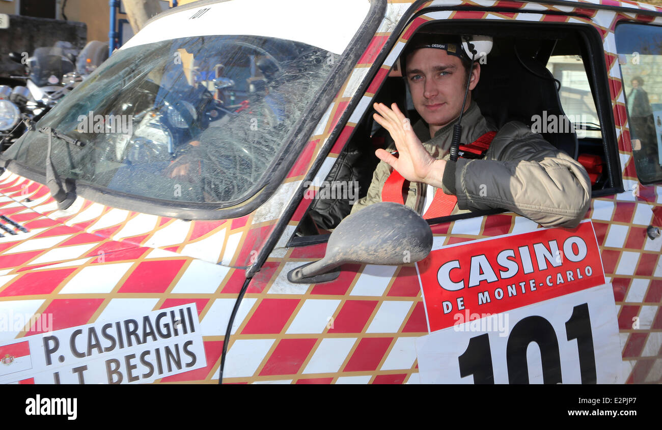 Pierre Casiraghi participates in the 2013 Monte Carlo Rally  Featuring: Pierre Casiraghi Where: Monte Carlo, Monaco When: 31 Jan 2013 Stock Photo