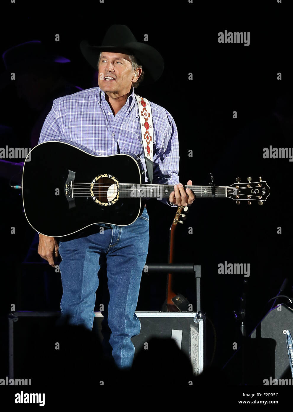 George Strait - The Cowboy Rides Away Last Tour with Special Guest Martina McBride at MGM Grand Garden Arena at MGM Grand Resort and Casino  Featuring: George Strait Where: Las Vegas, NV, United States When: 02 Feb 2013 Stock Photo