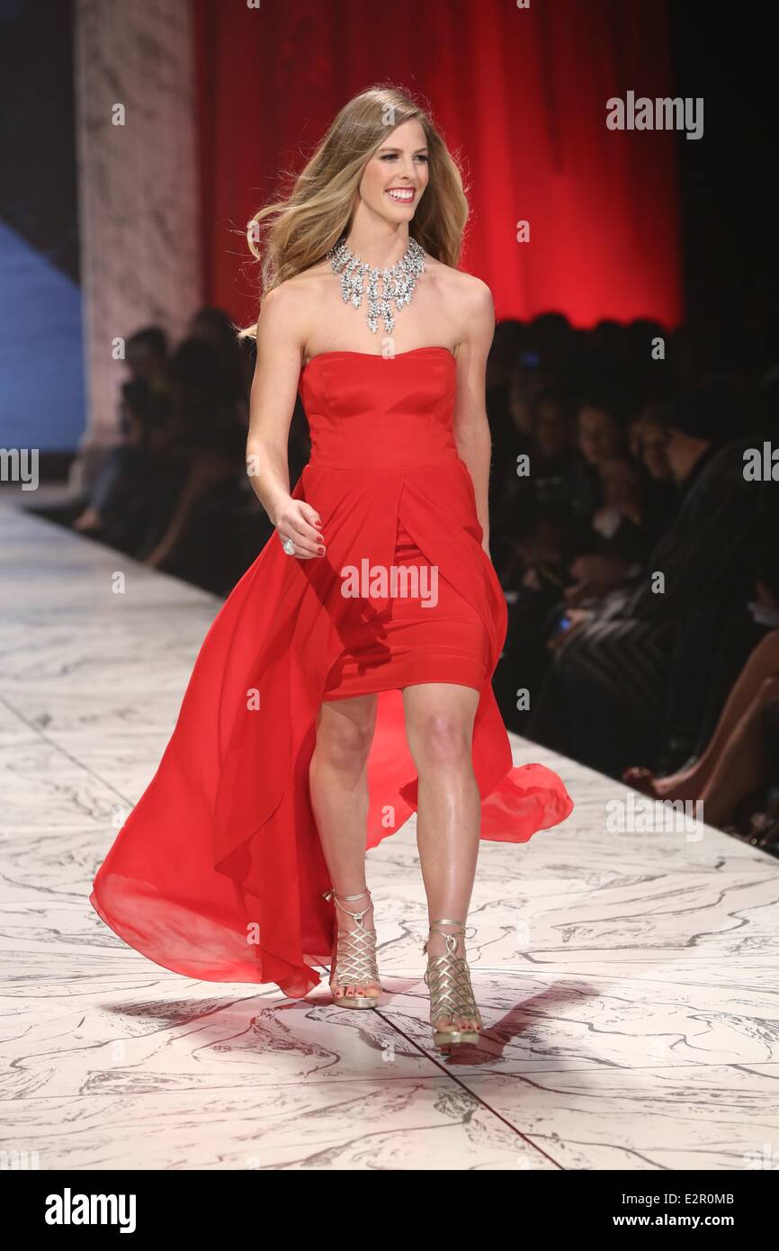 The Heart Truth's Red Dress Collection, Hammerstein Ballroom - Runway - Fall 2013 Mercedes-Benz Fashion Week  Featuring: Torah Bright Where: New York City, United States When: 06 Feb 2013 Stock Photo