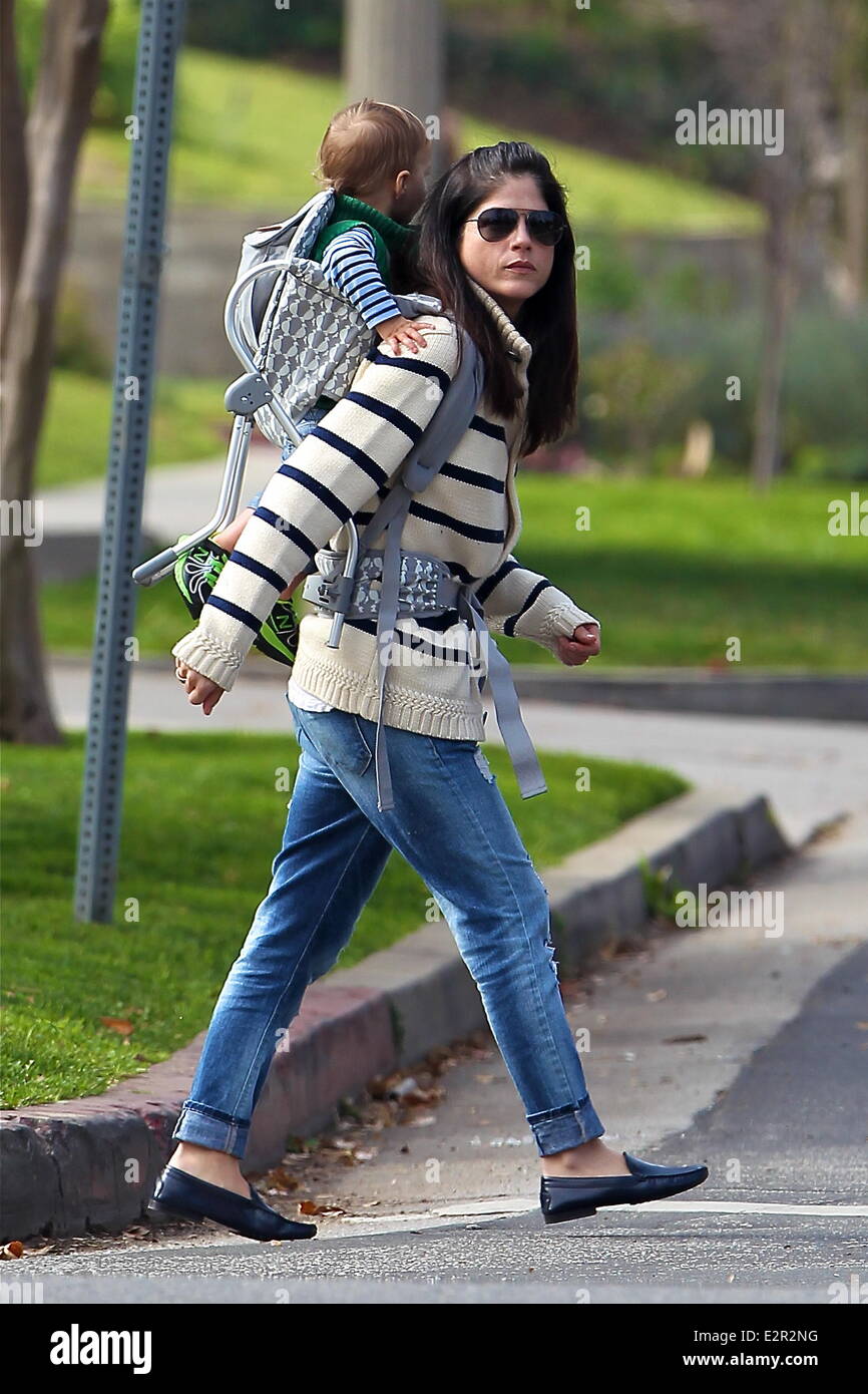 Selma Blair seen out and about with her son Arthur Saint Bleick in a