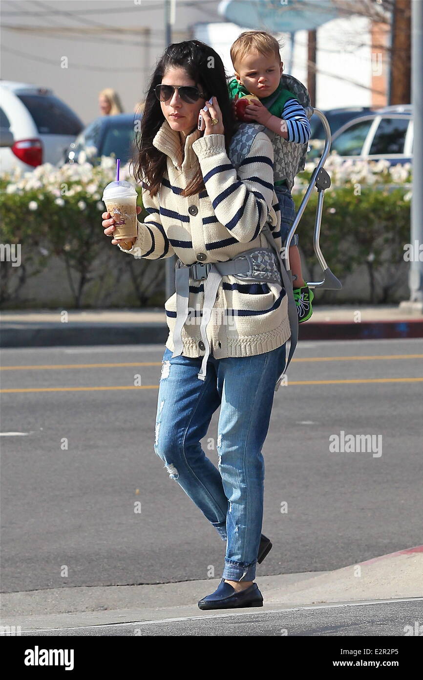 Selma Blair seen out and about with her son Arthur Saint Bleick in a