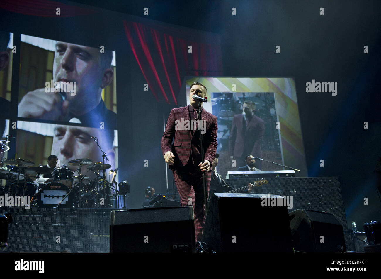 Plan B real name, Ben Drew, performing at his 'iLL Manor's' tour live at the O2 Arena Featuring