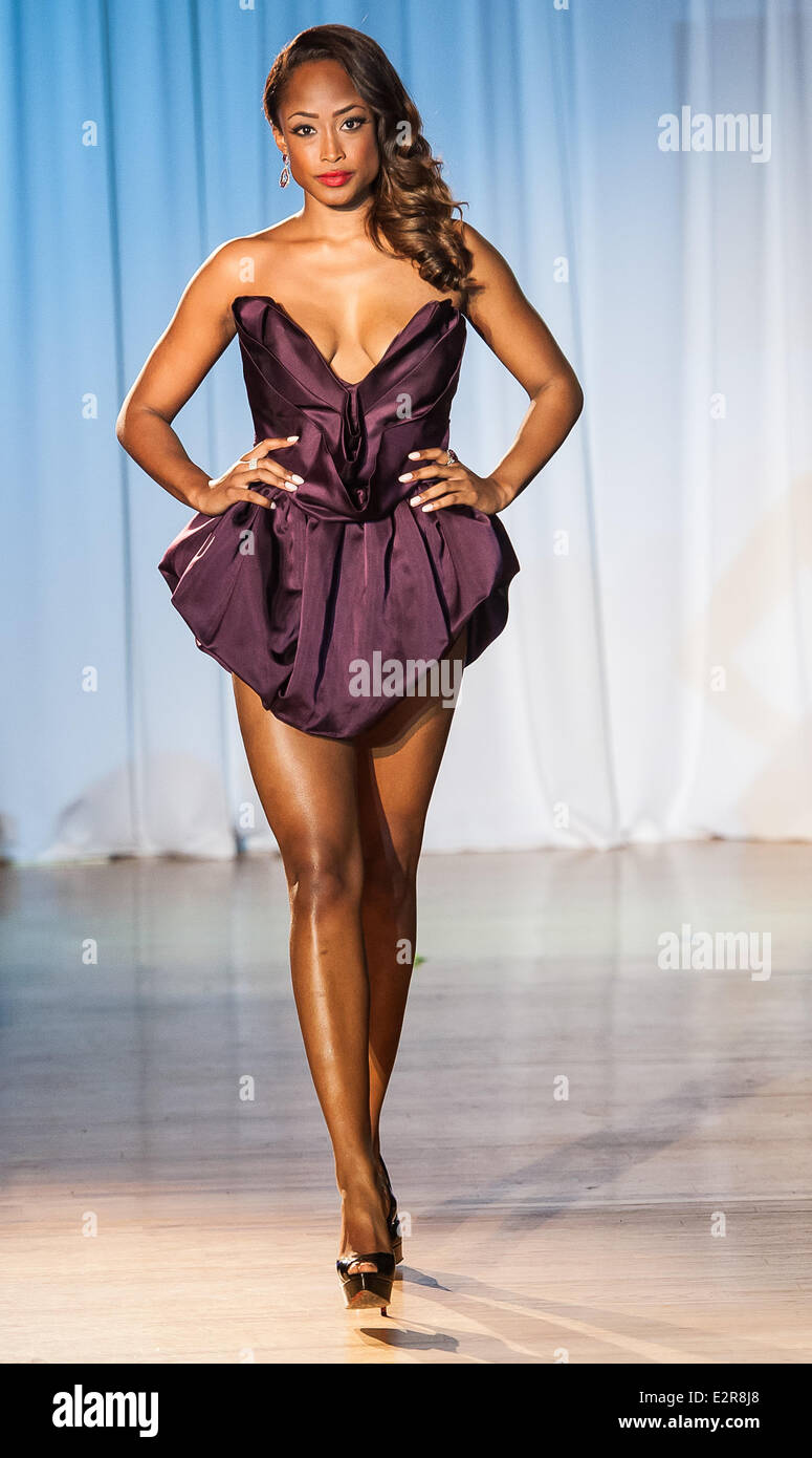 Mercedes-Benz New York Fashion Week Spring/Summer 2013 - The Reality Of AIDS - Runway  Featuring: Keenyah Hill Where: New York, Stock Photo