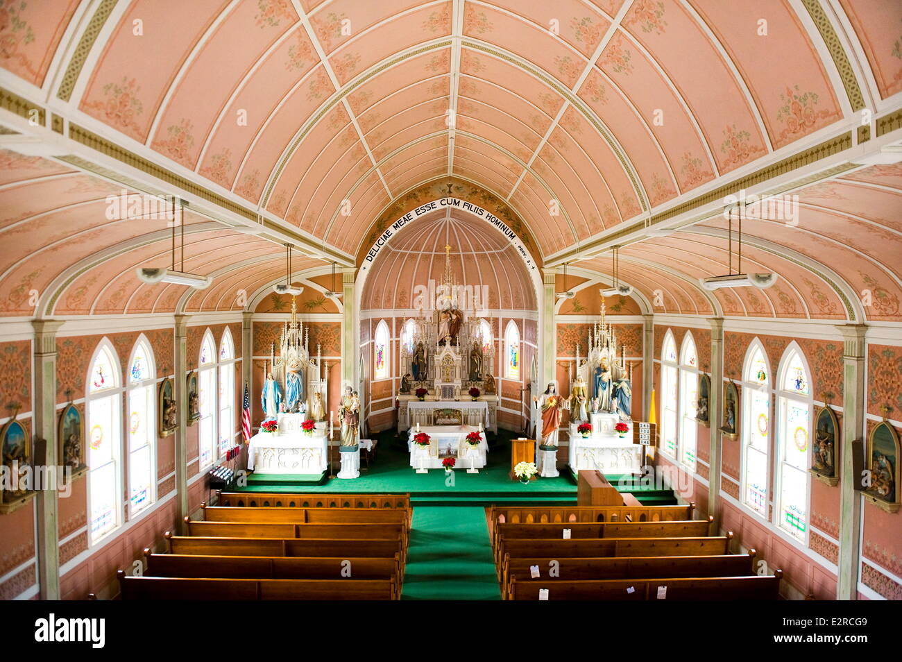 Schulenburg, Texas, USA. 28th Jan, 2014. The sanctuary of St. John the