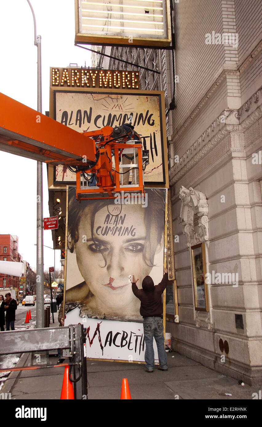 Alan Cumming At The Broadway Marquee Installation For His Upcoming One