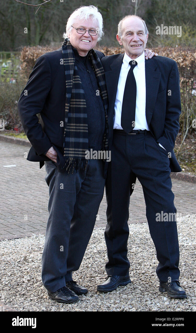 Funeral of Reg Presley of The Troggs at Basingstoke Crematorium, North