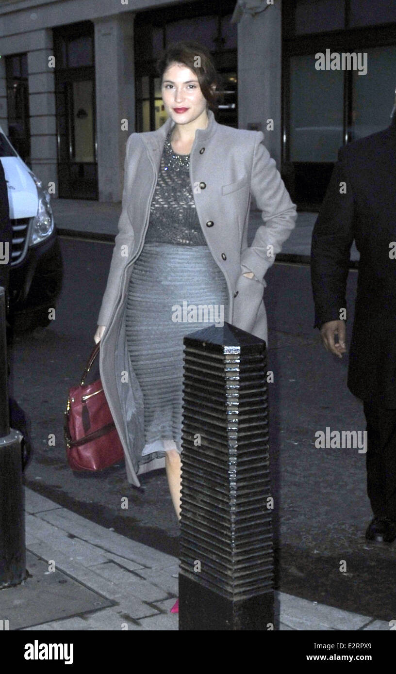 Celebrities at BBC Radio 1 studios Featuring: Gemma Arterton Where