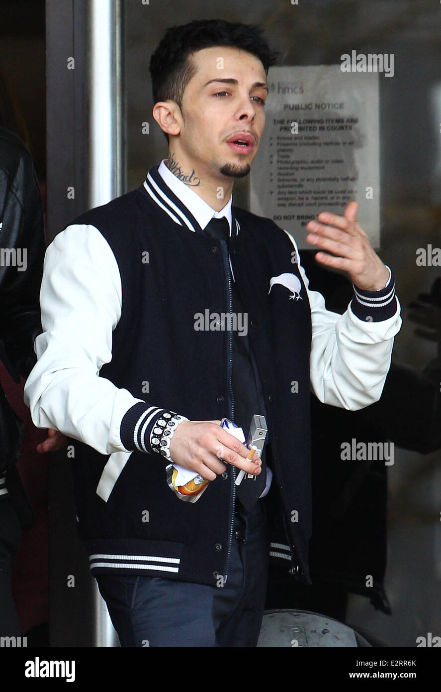 Dappy, real name Costadinos Contostavlos, leaves Guildford Crown Court ...