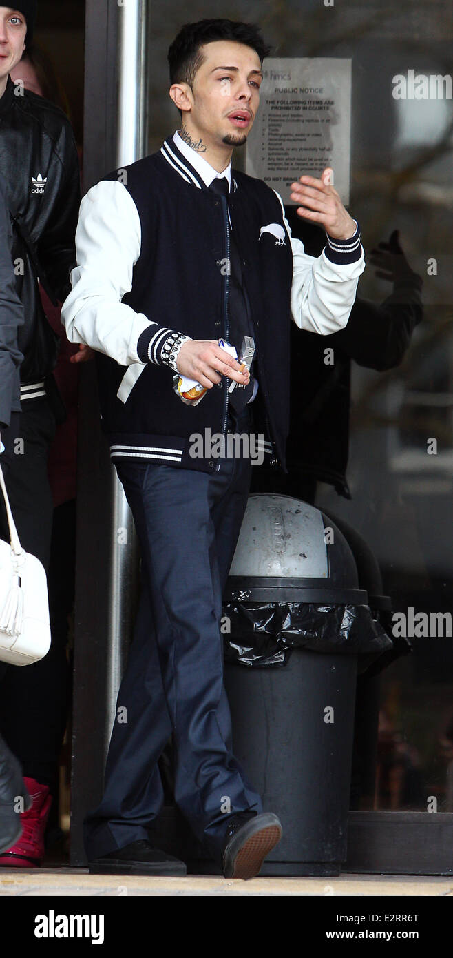 Dappy, real name Costadinos Contostavlos, leaves Guildford Crown Court ...