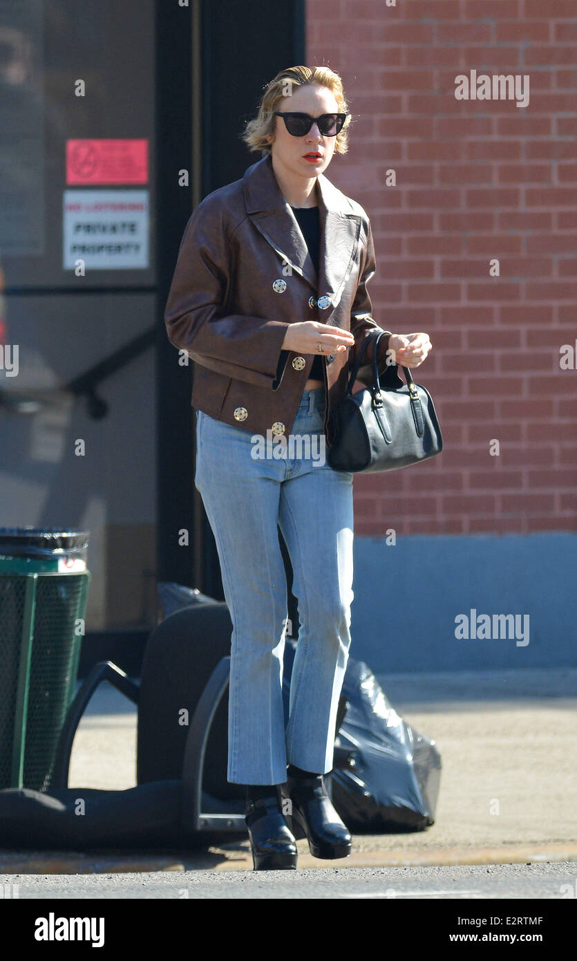 Chloe Sevigny out and about in Manhattan wearing high heeled clogs and cropped jeans  Featuring: Chloe Sevigny Where: New York C Stock Photo