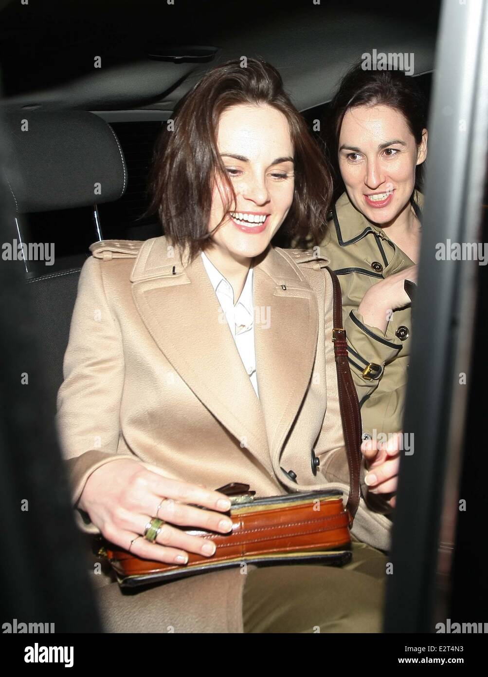 Michelle Dockery leaving Loulou's club in Mayfair Featuring: Michelle