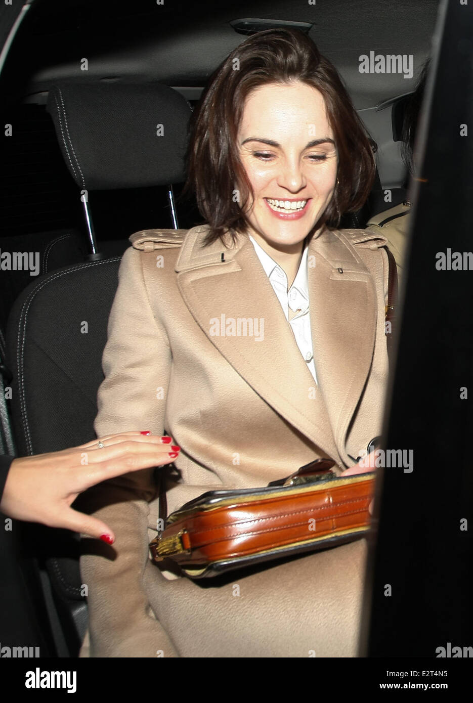 Michelle Dockery leaving Loulou's club in Mayfair Featuring: Michelle
