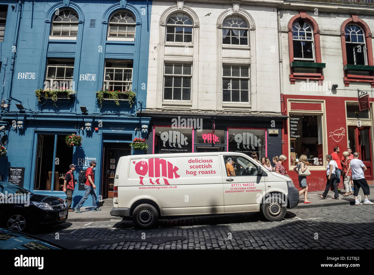 Oink Scottish Hog Roast on Victoria Street, Edinburgh Stock Photo Alamy