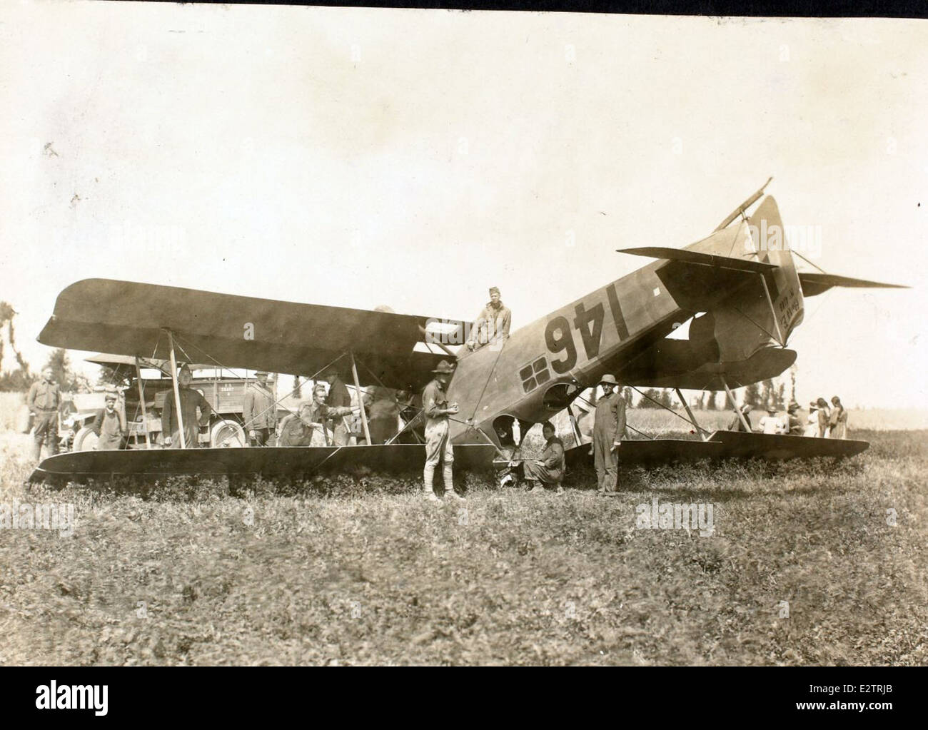 This photo from the 96th Aero Squadron album depicts personnel and ...