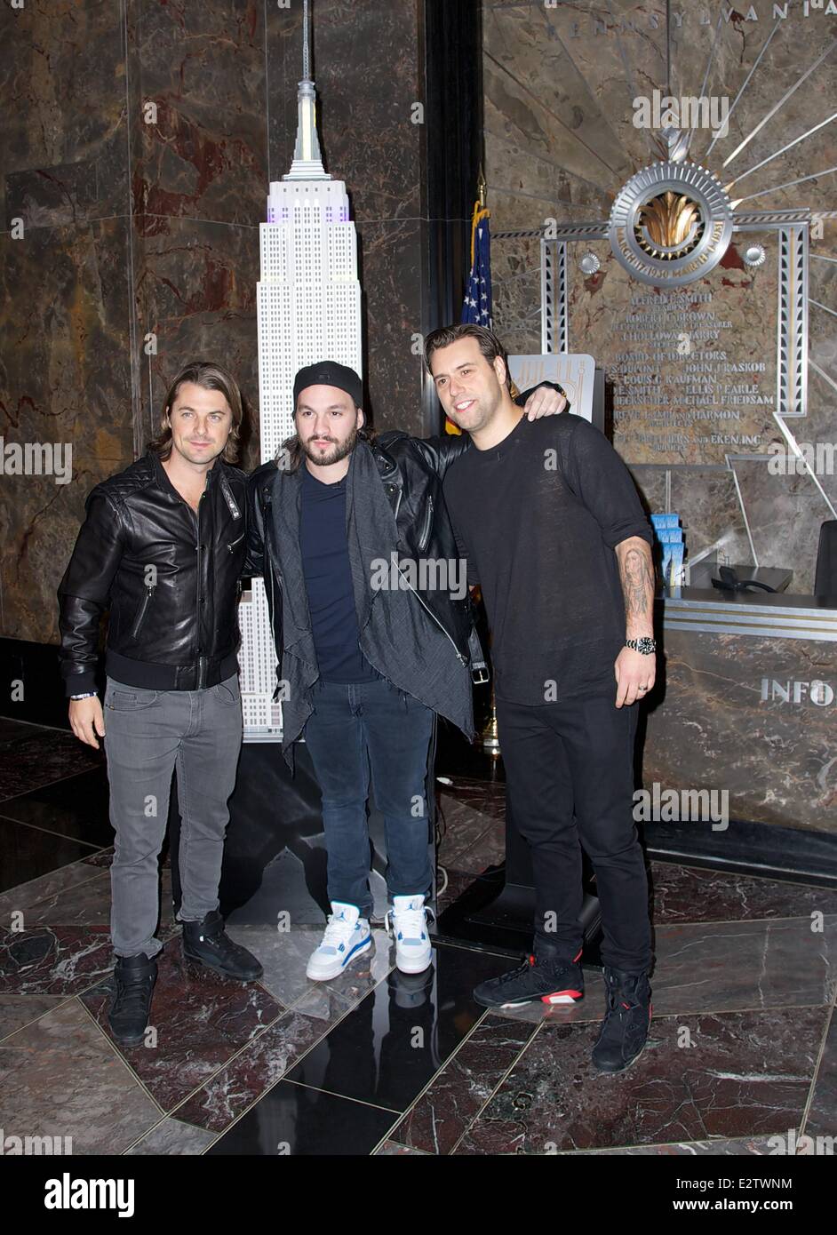 Swedish House Mafia light the Empire State Building yellow and blue