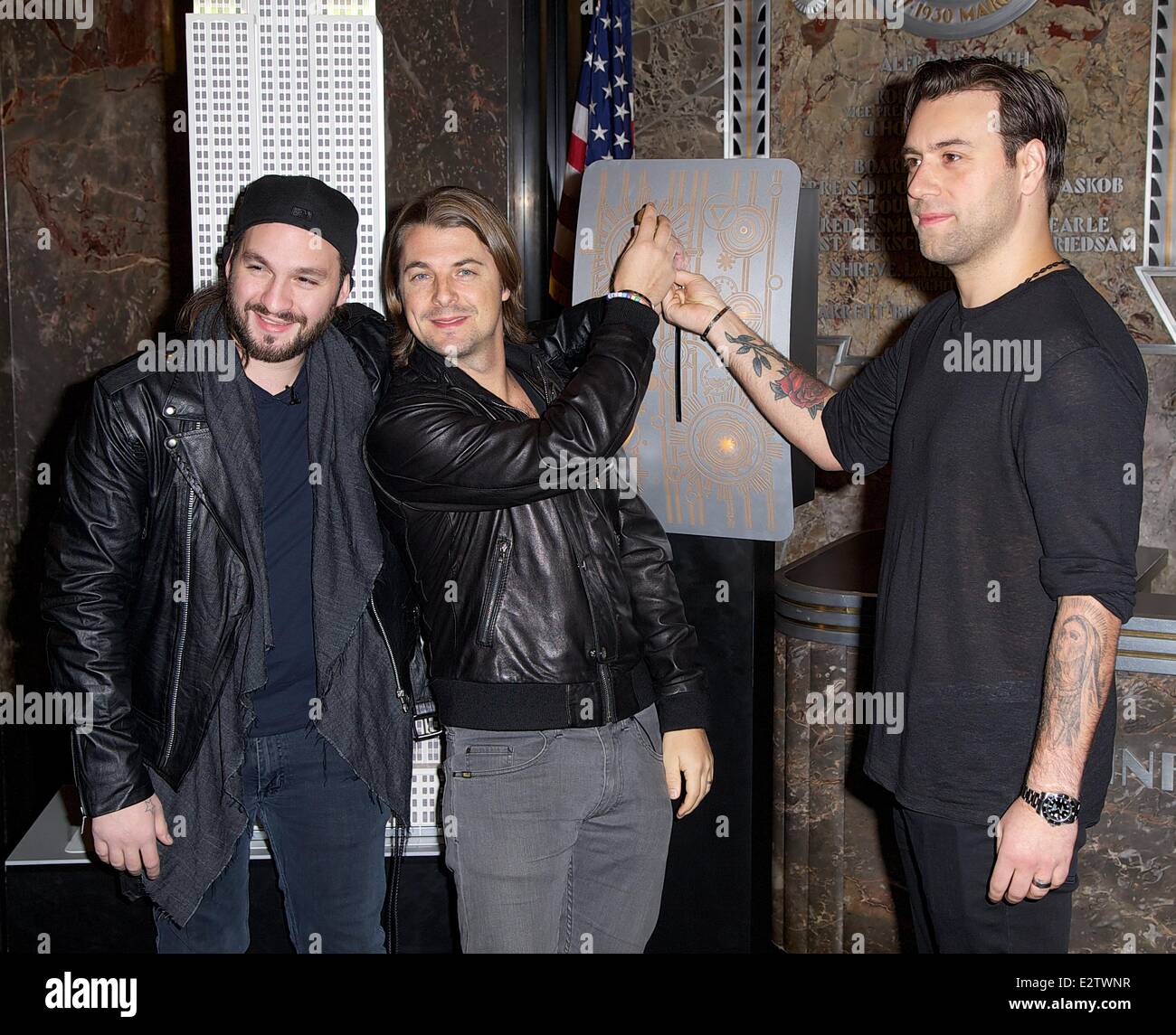 Swedish House Mafia light the Empire State Building yellow and blue