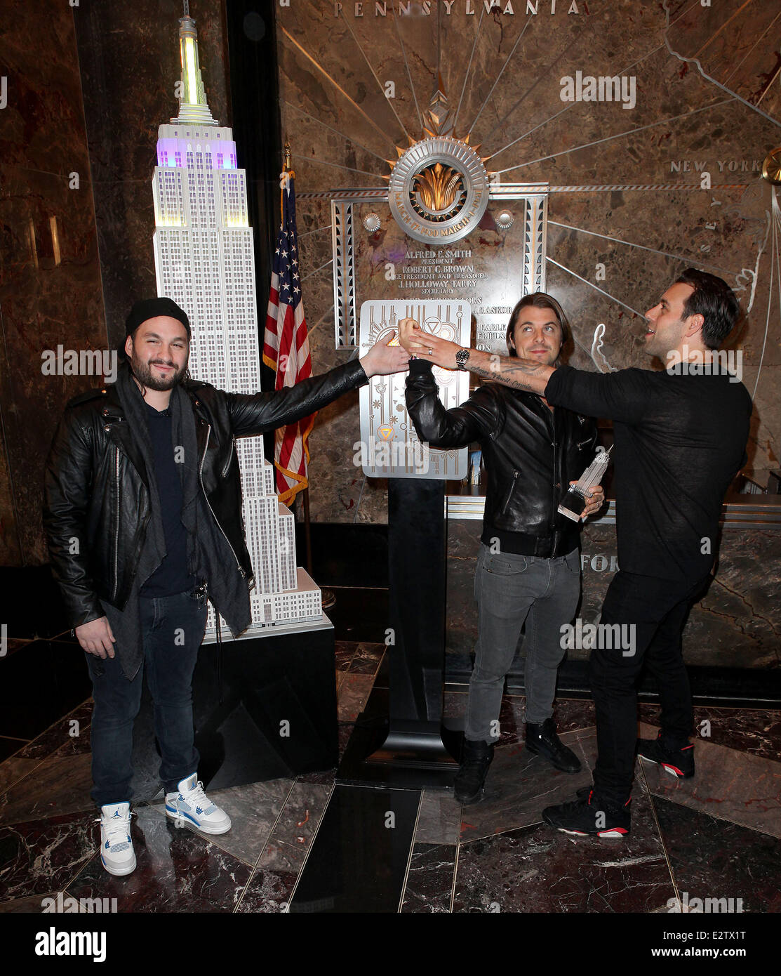 Swedish House Mafia light the Empire State Building yellow and blue