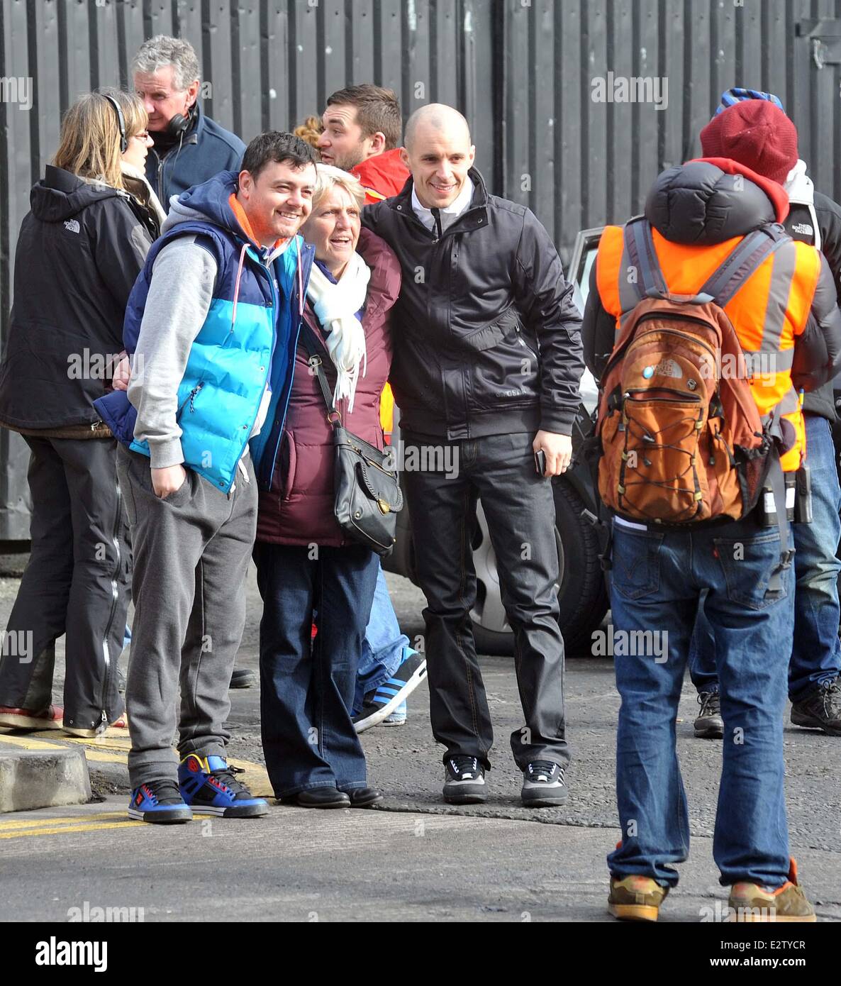 Tom Vaughan-Lawlor meets with fans during filming for season 4 of TV ...