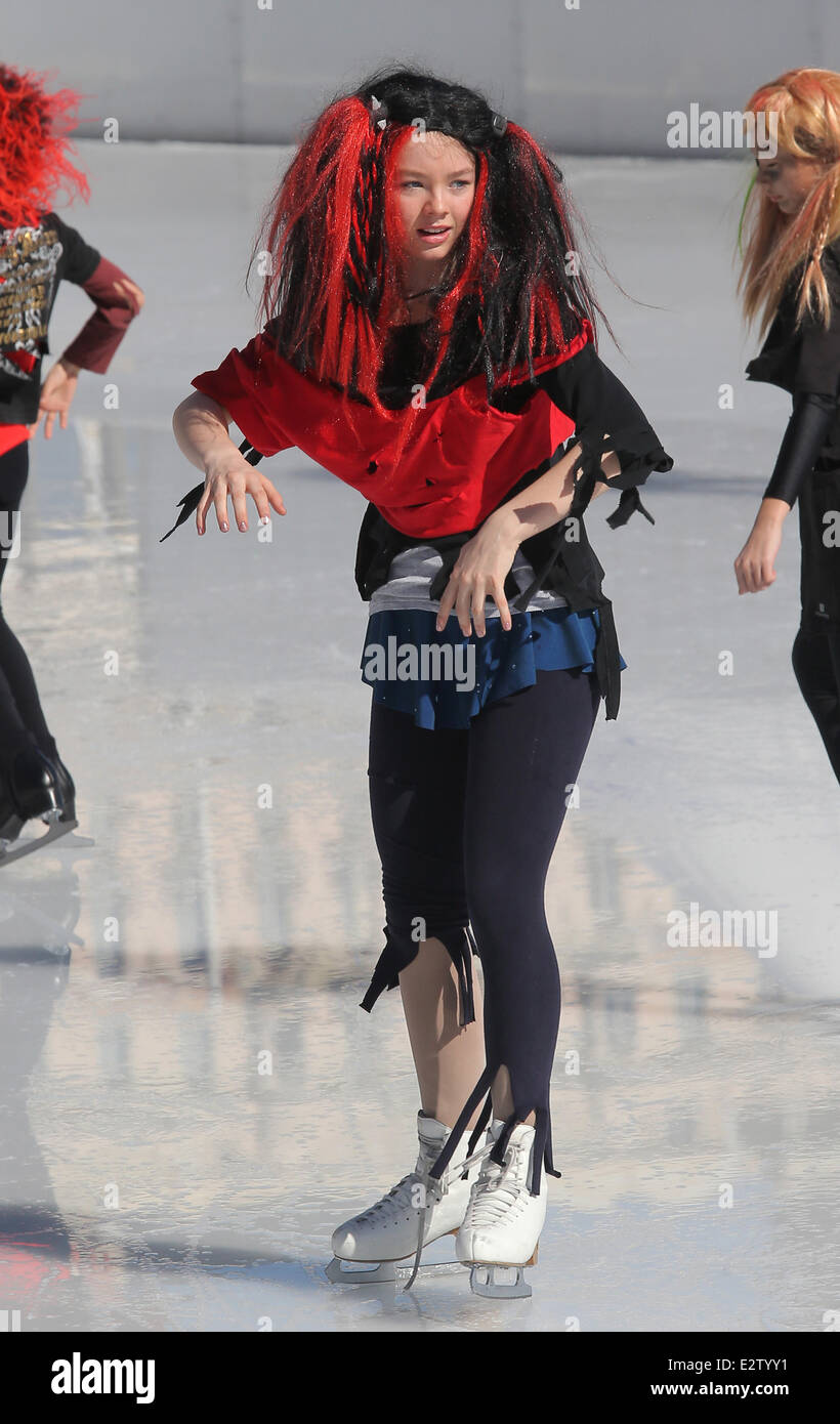 Princess Alexandra of Hanover participates in a skating tournament in which she replicated dance moves made famous by Michael Ja Stock Photo