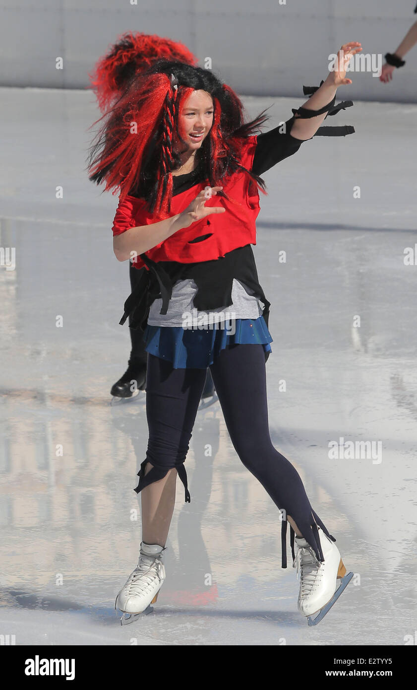 Princess Alexandra of Hanover participates in a skating tournament in which she replicated dance moves made famous by Michael Ja Stock Photo