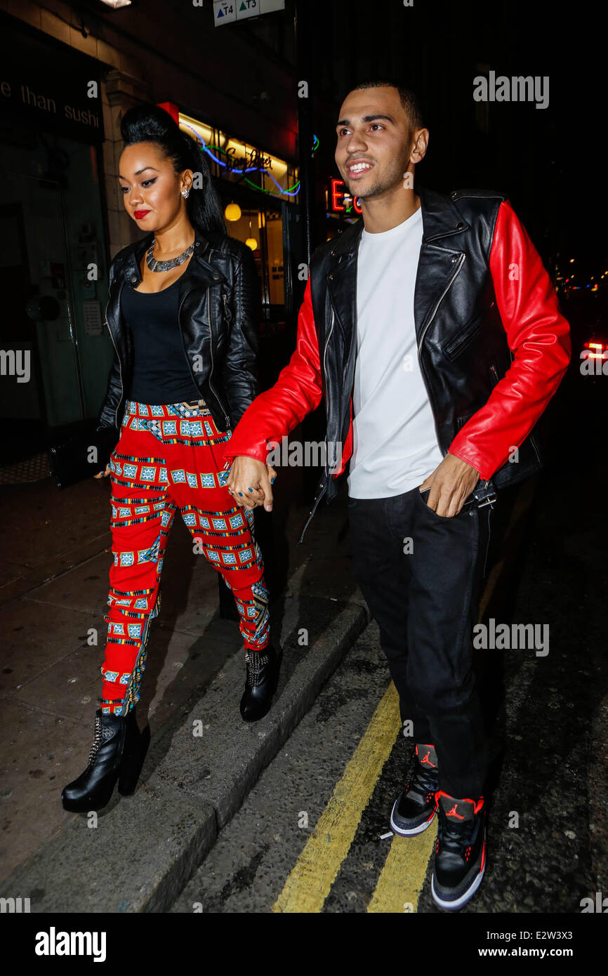 Little Mix singer Leigh-Ann Pinnock with Ashford Town footballer ...