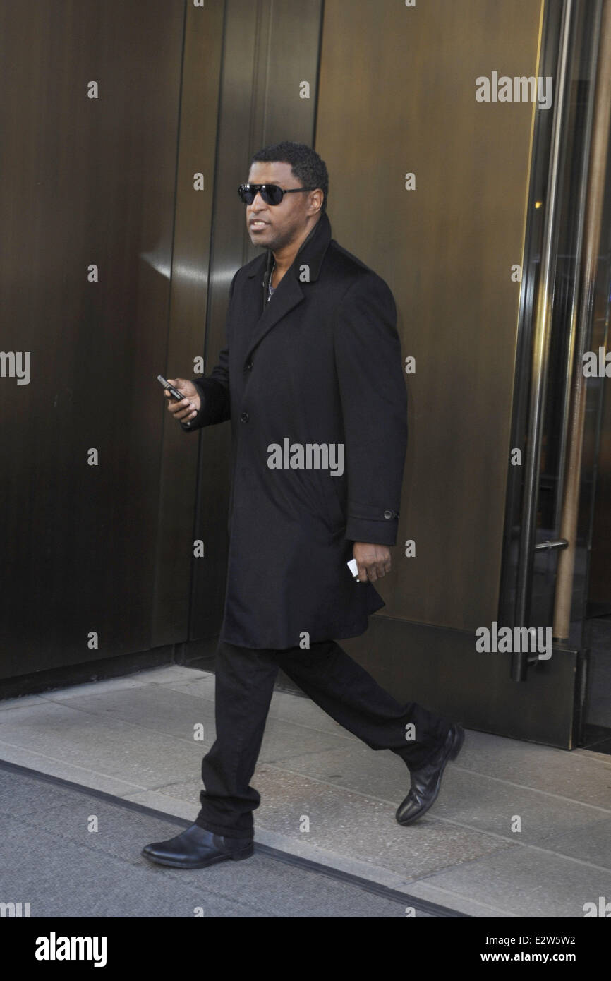 R&B singer Babyface leaves his hotel in Manhattan Featuring: Babyface ...