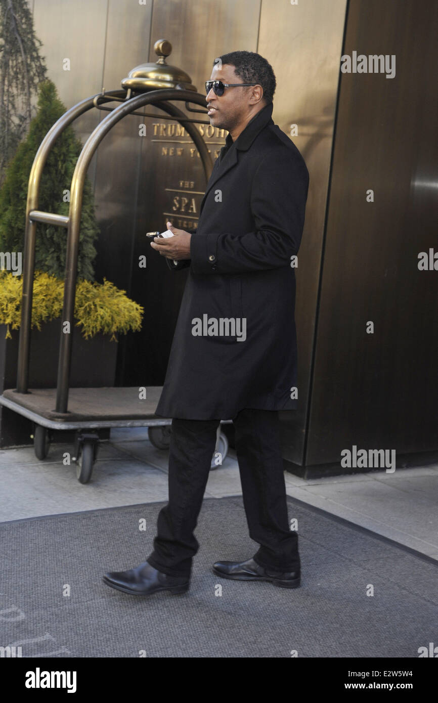 R&B singer Babyface leaves his hotel in Manhattan Featuring: Babyface ...