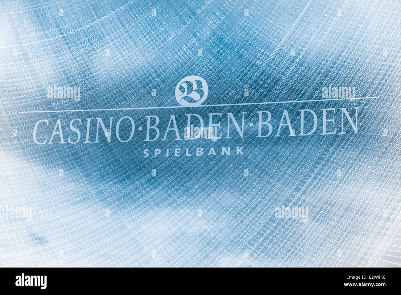 lettering on a window of the baden-baden casino: casino baden-baden, baden-baden, baden-wuerttemberg, germany Stock Photo