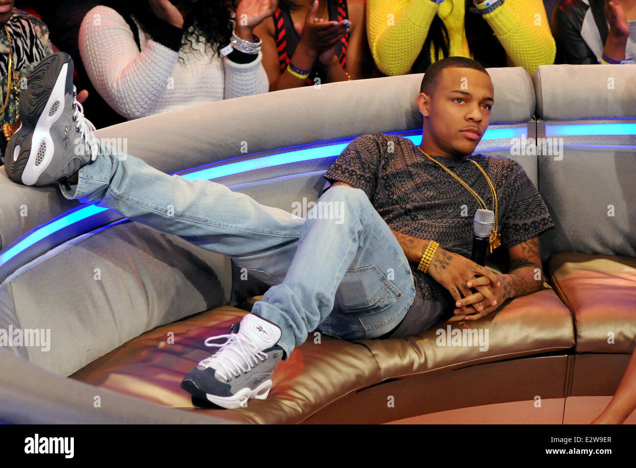 Celebrities appear on BET's 106 & Park  Featuring: Bow Wow Where: New York City, New York , United States When: 07 Mar 2013 Stock Photo
