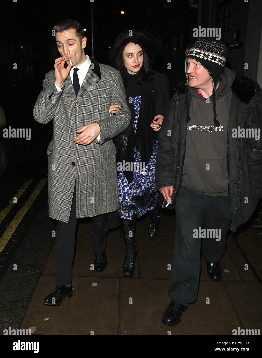 Reg Traviss leaving the Groucho Club in Soho  Featuring: Reg Traviss Where: London, United Kingdom When: 08 Mar 2013 Stock Photo
