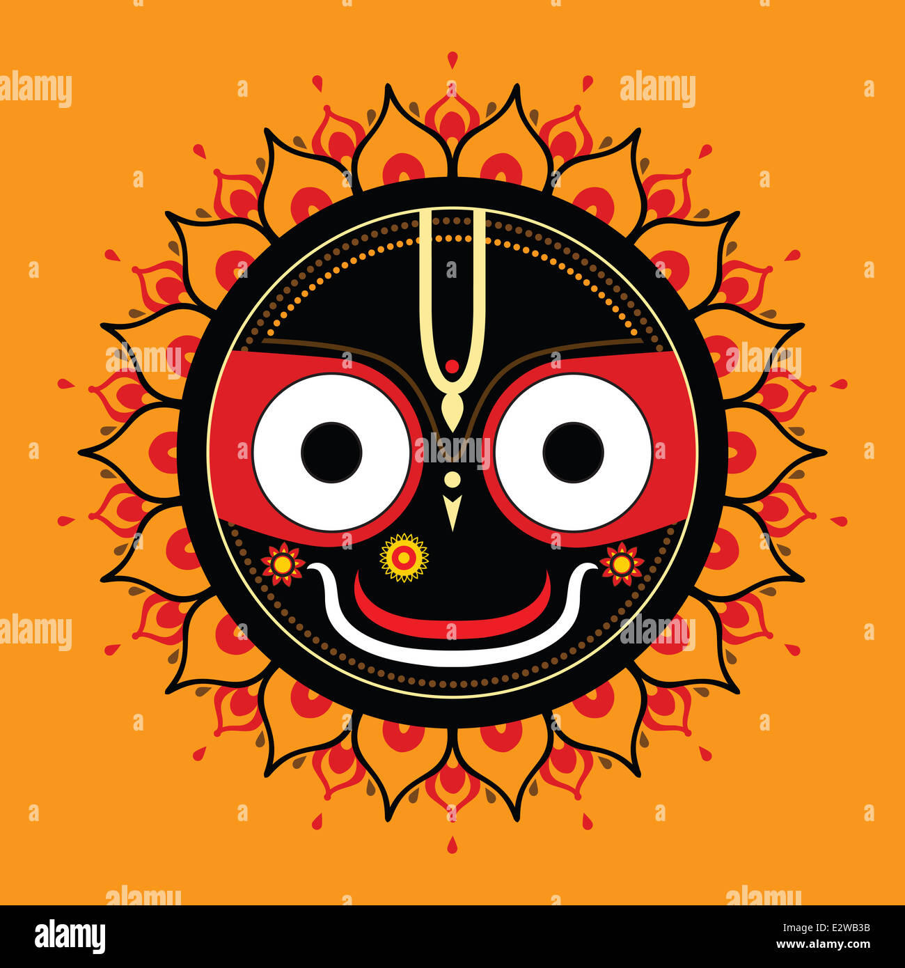 Jagannath. Indian God of the Universe. Stock Photo