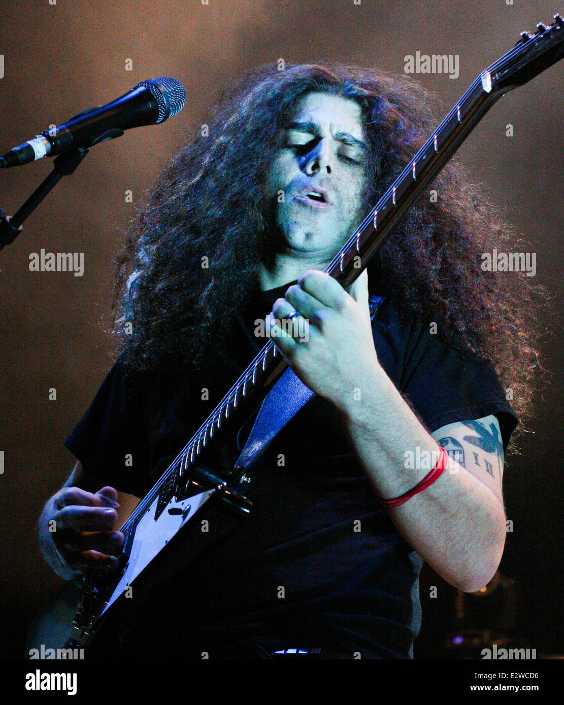 Coheed and Cambria performing live at the Fillmore Miami Beach at the Jackie Gleason Theater on Miami Beach  Featuring: Claudio Sanchez Where: Miami, Florida, United States When: 08 Mar 2013 Stock Photo