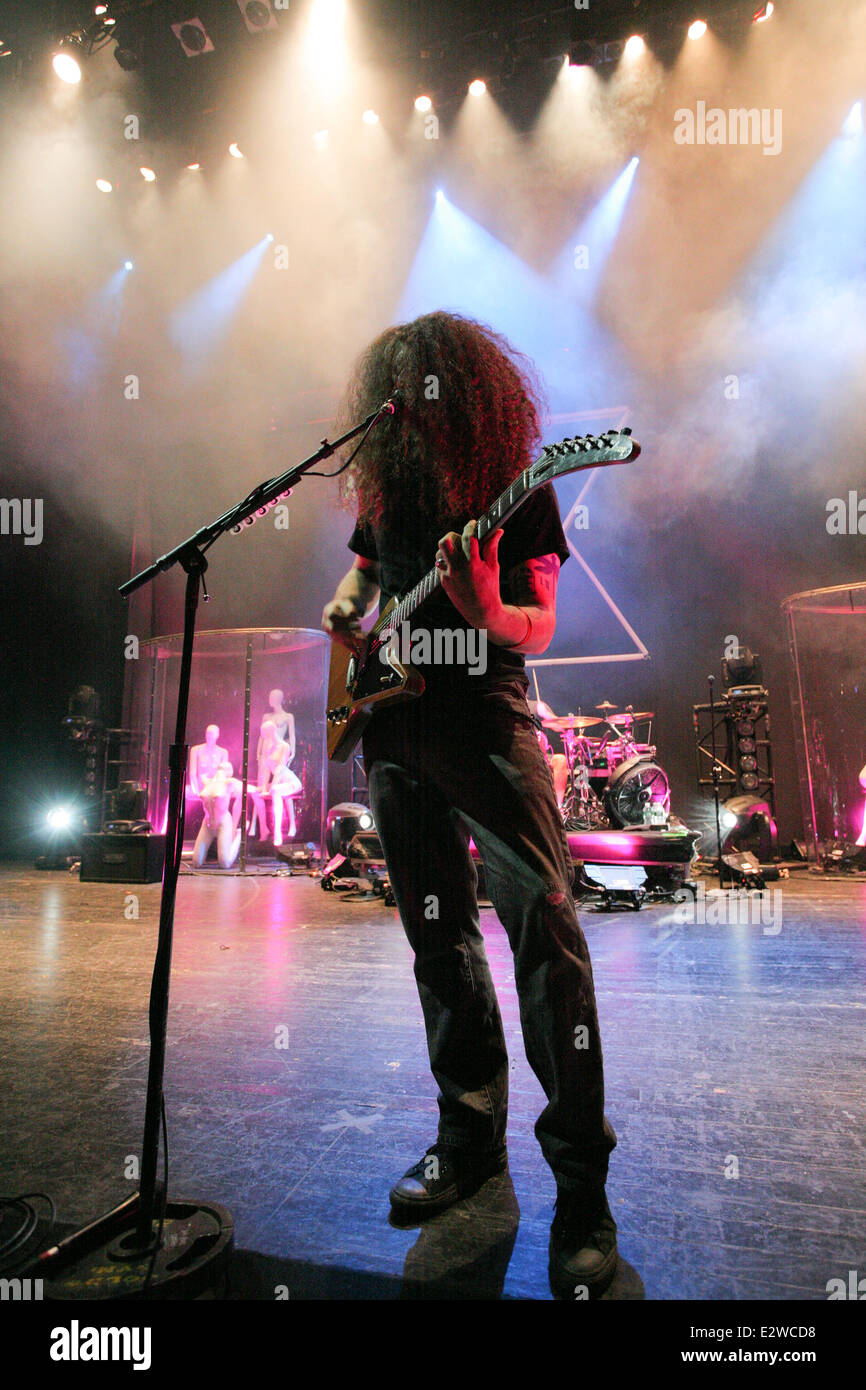 Coheed and Cambria performing live at the Fillmore Miami Beach at the Jackie Gleason Theater on Miami Beach  Featuring: Claudio Sanchez Where: Miami, Florida, United States When: 08 Mar 2013 Stock Photo