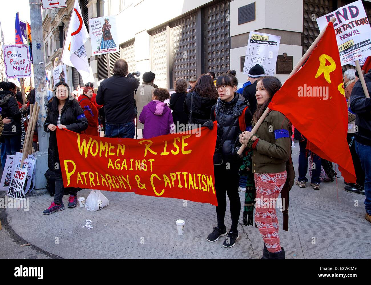 Women Rise against Patriarchy and Capitalism protesters in Greenwich ...