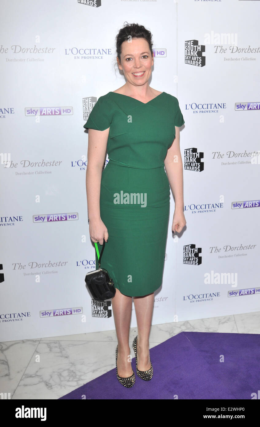 South Bank Sky Arts Awards held at the Dorchester - Arrivals  Featuring: Olivia Coleman Where: London, United Kingdom When: 12 Mar 2013 Stock Photo