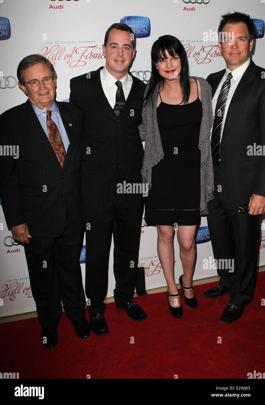 The Academy of Television Arts & Sciences' 22nd Annual Hall of Fame Induction Gala at The Beverly Hilton Hotel - Arrivals  Featuring: David McCallum,Sean Murray,Pauley Perrette and Michael Weatherly Where: Beverly Hills, California, United States When: 11 Stock Photo