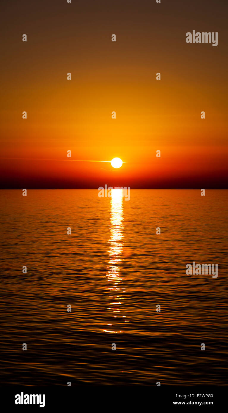 Beautiful sunset above the sea Stock Photo - Alamy