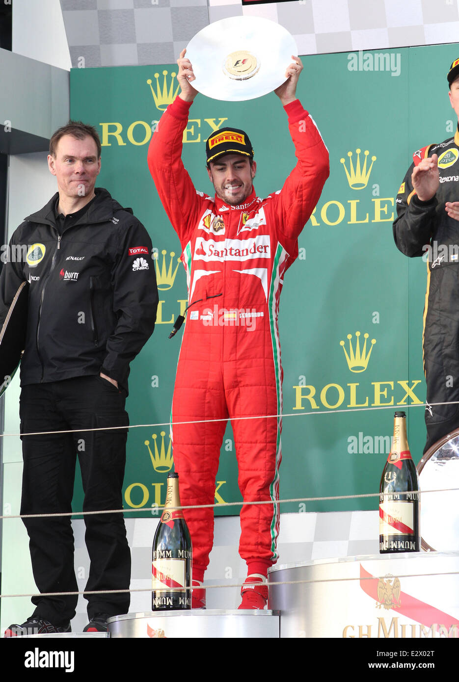 Formula One 2013 Australian Grand Prix - Podium Featuring: Fernando Alonso  Where: Melbourne, Australia When: 17 Mar 2013 Credit Stock Photo - Alamy