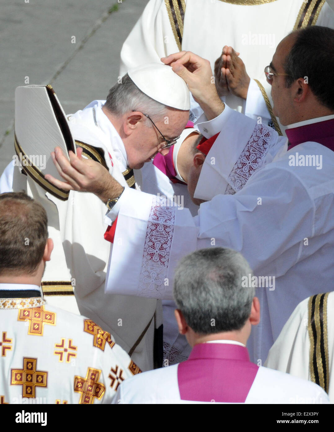 The inauguration of Pope Francis in St Peter's Square Featuring: Pope ...