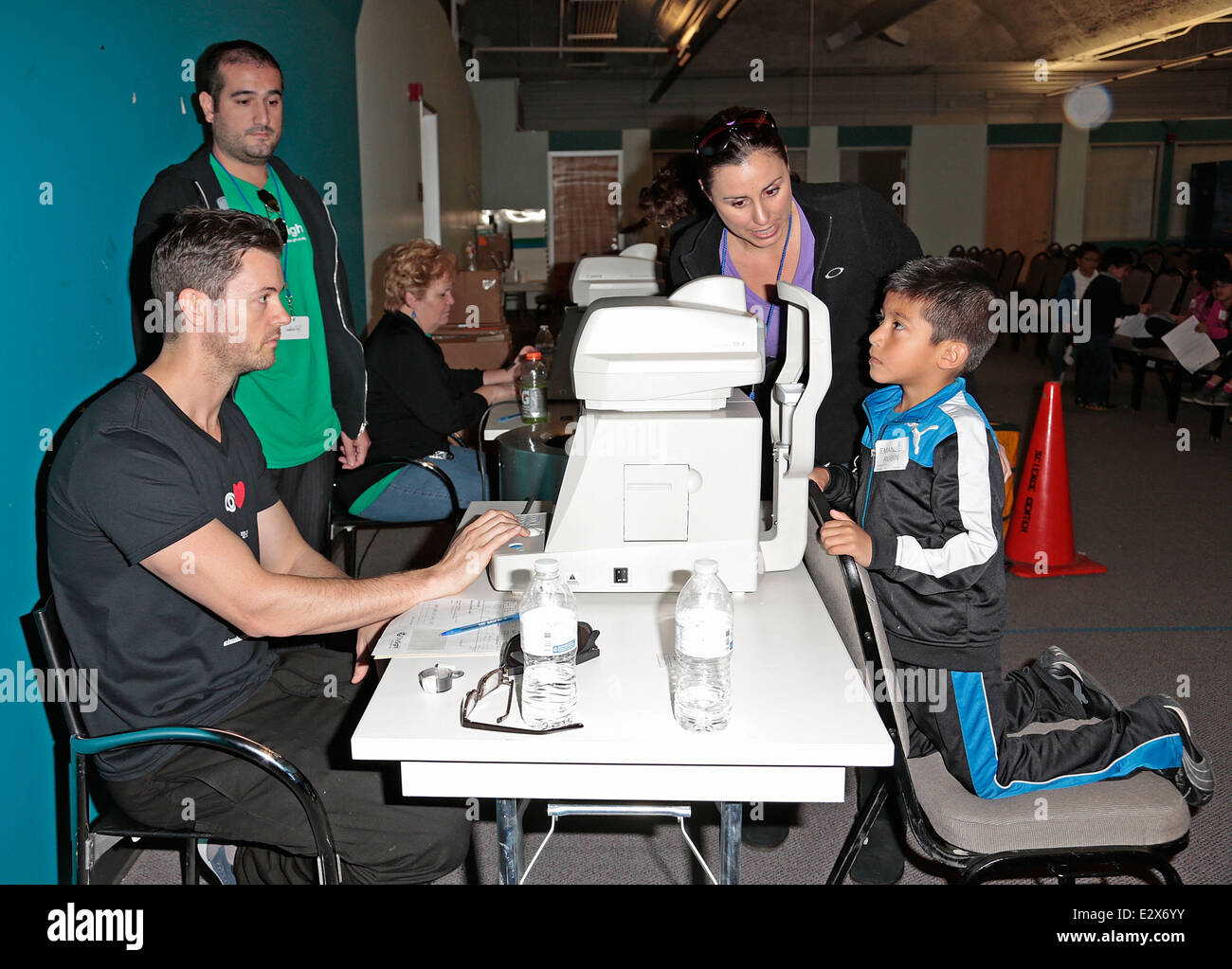 Visual Impact Now with Starz 'Spartacus: War of the Damned' cast volunteer event at Visual Impact Now Eye Clinic  Featuring: Daniel Feuerriegel Where: Los Angeles, CA, United States When: 20 Mar 2013 Stock Photo