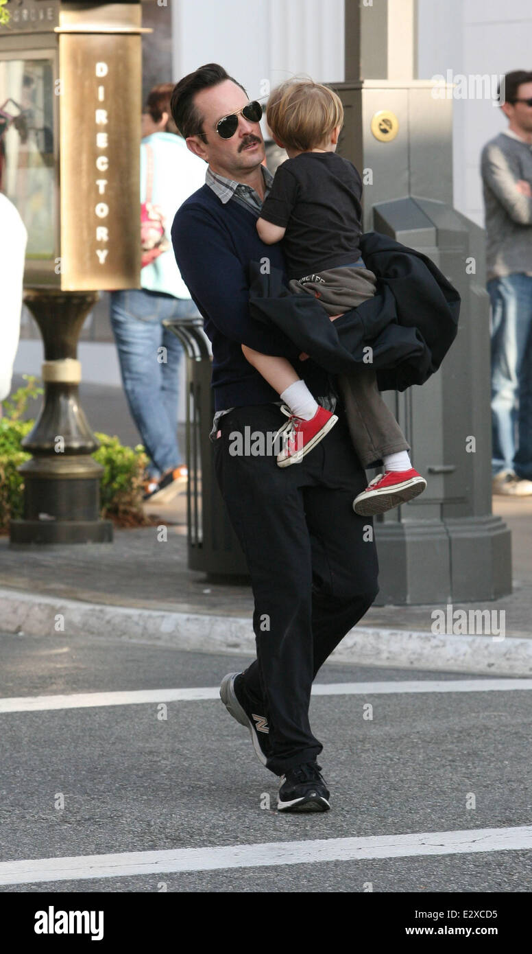 Thomas Lennon and his son Oliver out and about in West Hollywood