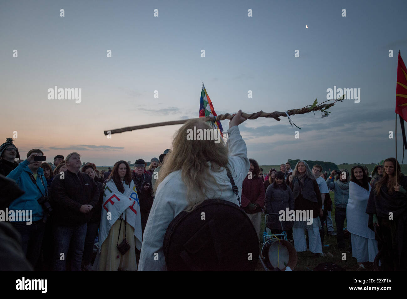 Stonehenge Summer Solstice Celebrations - Amesbury Stock Photo