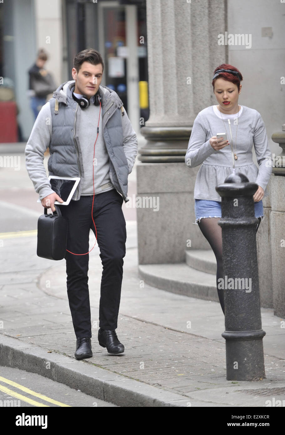 Matt Lapinskas out and about in central London Featuring Matt