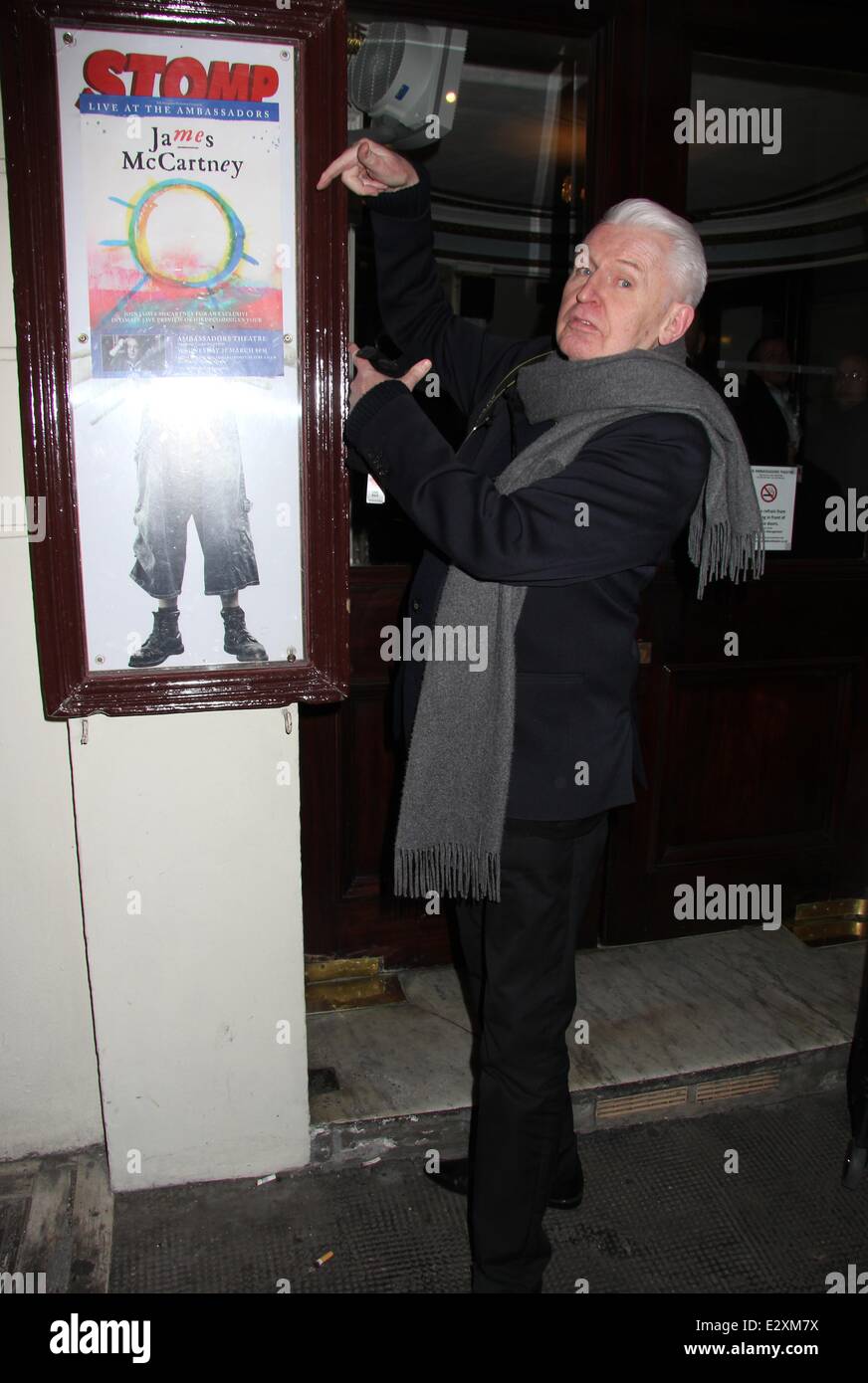 James McCartney concert at the New Ambassadors Theatre - Departures  Featuring: Mike McCartney,Mike McGear Where: London, United Kingdom When: 27 Mar 2013 Stock Photo