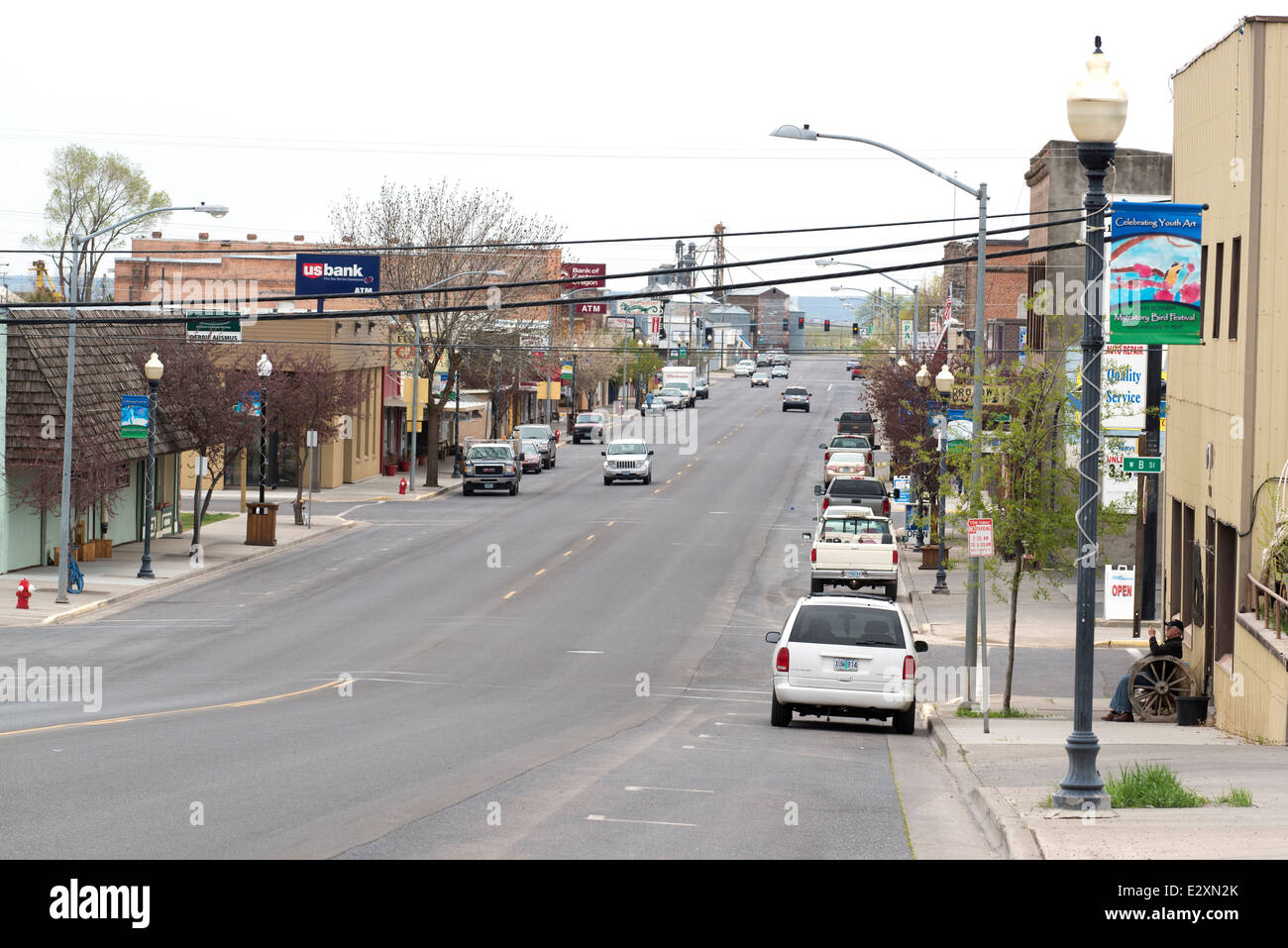 Downtown Burns, Oregon Stock Photo Alamy