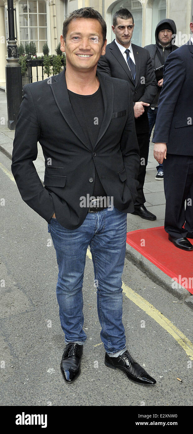 The Health Lottery reception with Simon Cowell held at Claridge's - Outside Arrivals  Featuring: Sid Owen Where: London, United Kingdom When: 28 Mar 2013 Stock Photo