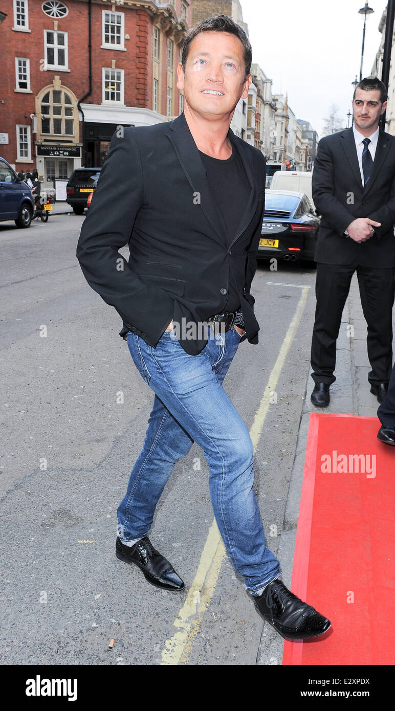 The Health Lottery reception with Simon Cowell held at Claridge's - Outside Arrivals  Featuring: Sid Owen Where: London, United Kingdom When: 28 Mar 2013 Stock Photo