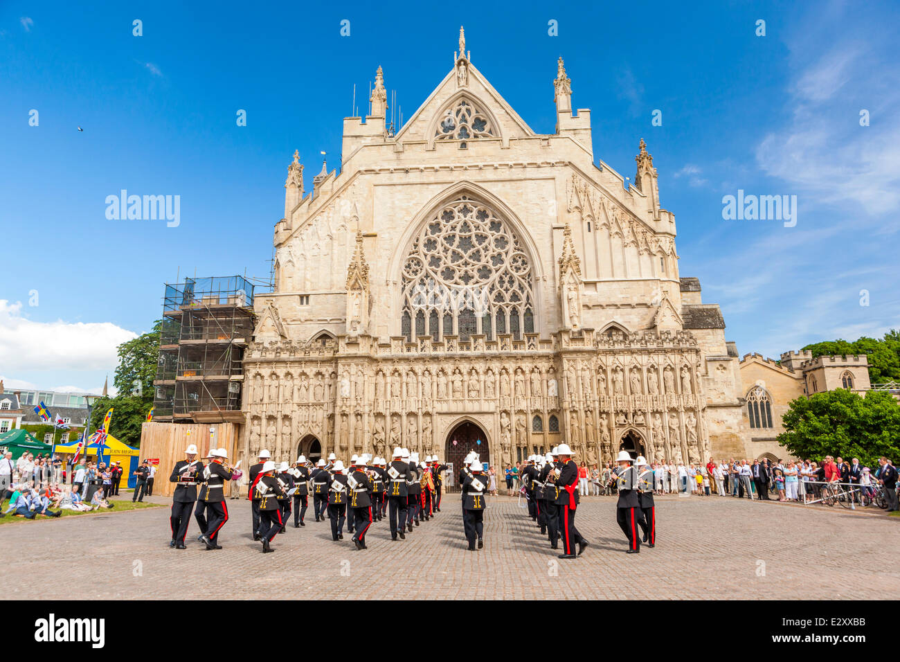 Exeter, Devon, UK, 21rd June, 2014. Armed Forces Day Celebrations at the Exeter Cathedral Credit:  Sebastian Wasek/Alamy Live News Stock Photo