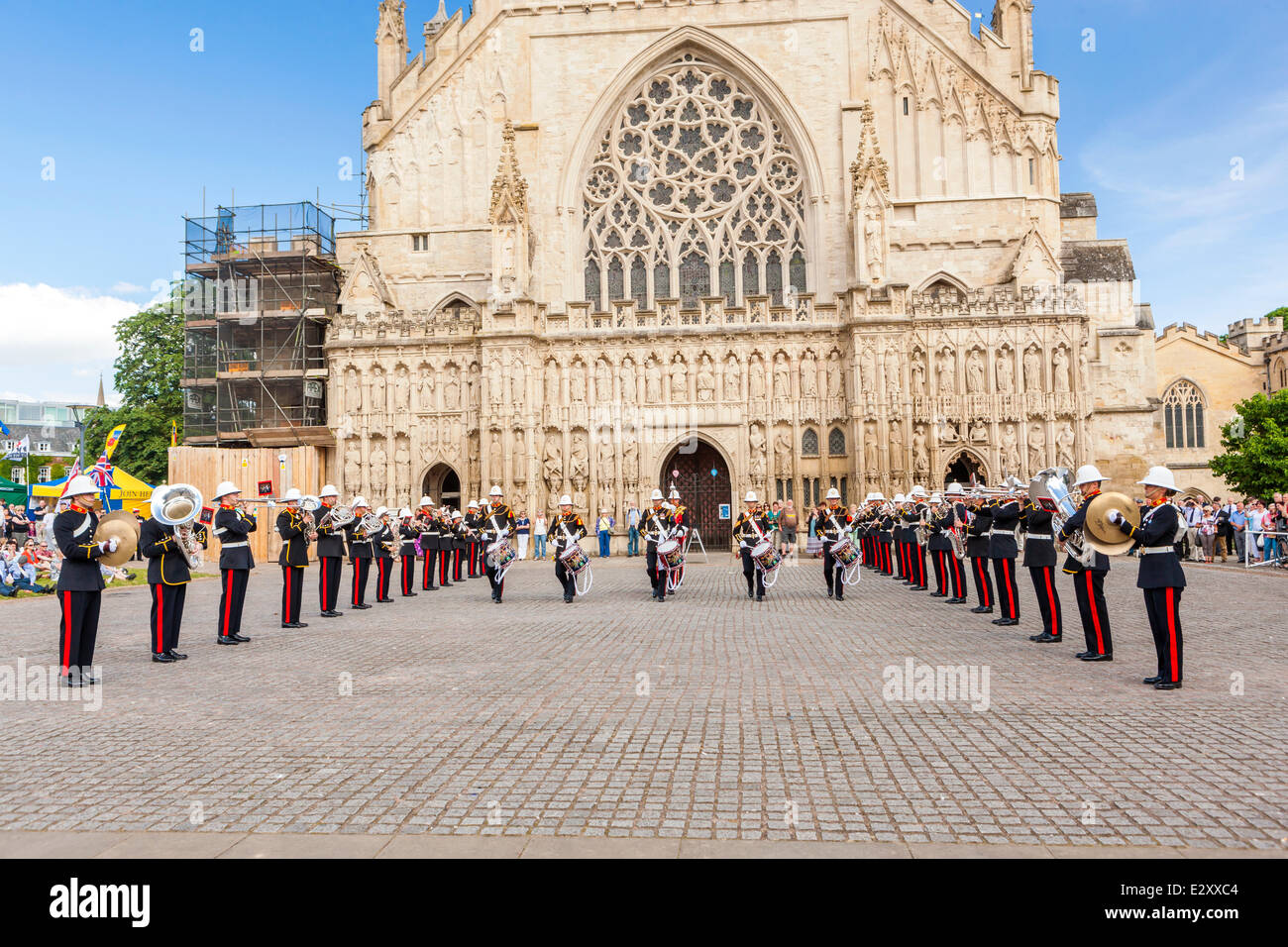 Exeter, Devon, UK, 21rd June, 2014. Armed Forces Day Celebrations at the Exeter Cathedral Credit:  Sebastian Wasek/Alamy Live News Stock Photo