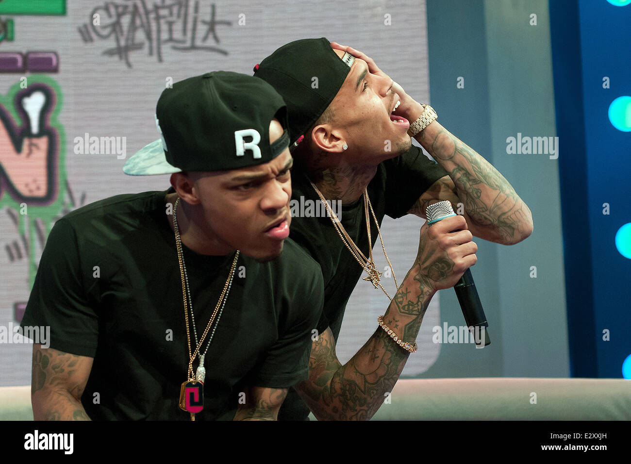 BET's '106 & Park' at BET Studios  Featuring: Bow Wow,Chris Brown Where: New York City, United States When: 01 Apr 2013 Stock Photo